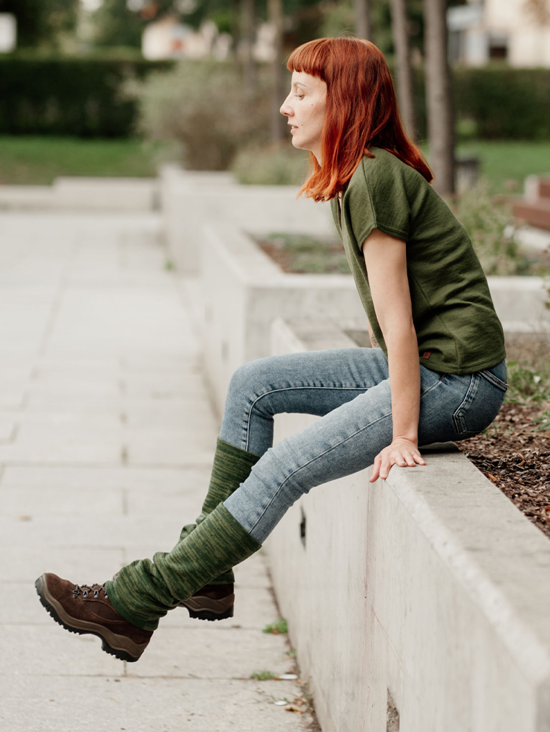 getry merino, model 4 Getry z wełny merino JASNY SZARY - obrazek 5