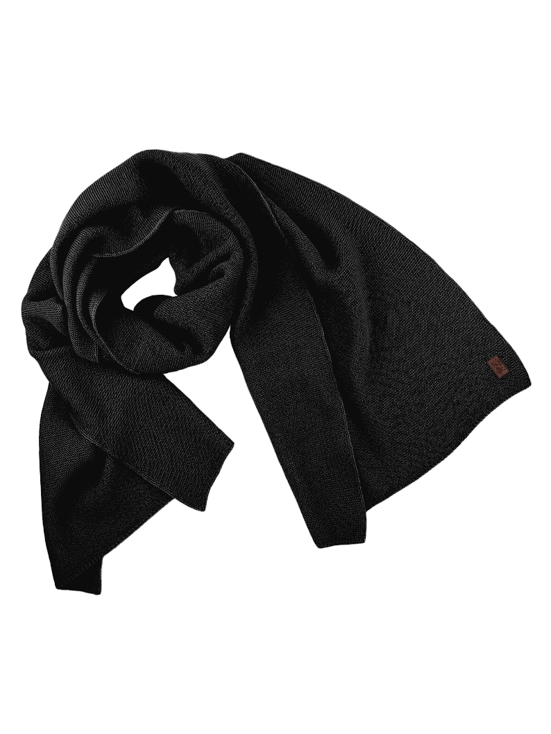 szal merino duży - czarny Gruby szal z wełny merino CZARNY - obrazek 1
