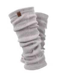 Getry z wełny merino JASNY SZARY