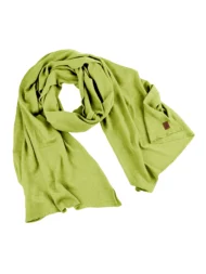 Duży szal z cienkiej wełny merino OLIWKA