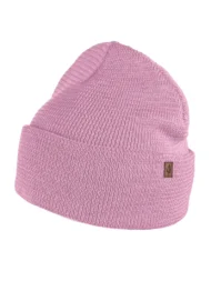 Czapka "Beanie" z wełny merino z wywinięciem MAUVE