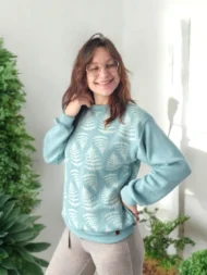 Sweter "Gabi" z wełny merino - WZÓR ŻAKARDOWY - na wymiar