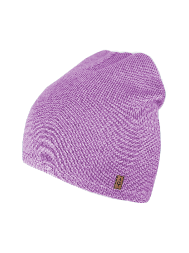 Czapka jednowarstwowa lilac Thin BASIC merino wool hat - Lilac - Image 1
