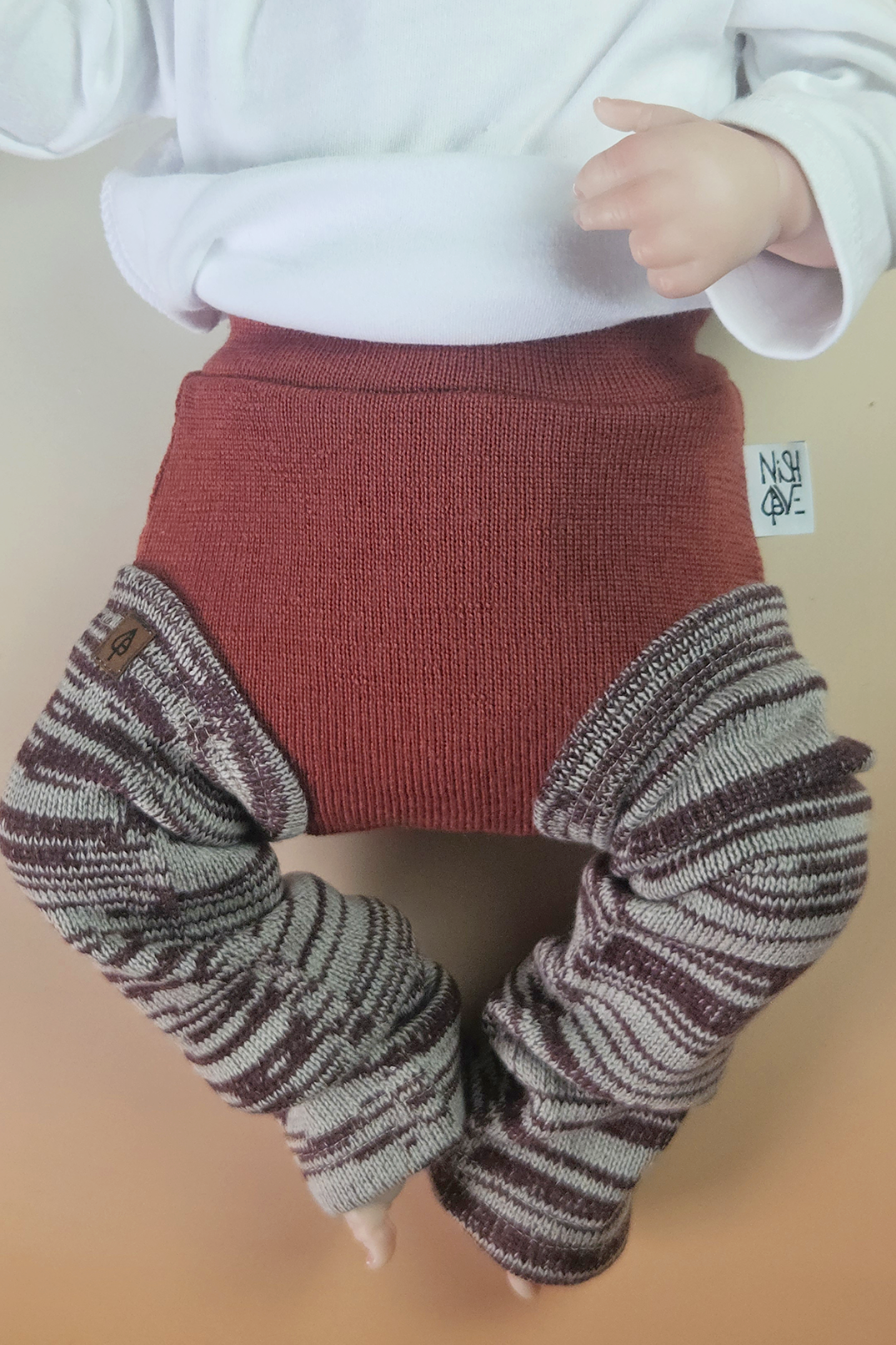 dziecko1 Merino wool leg warmers AZURE MELANGE - Image 7