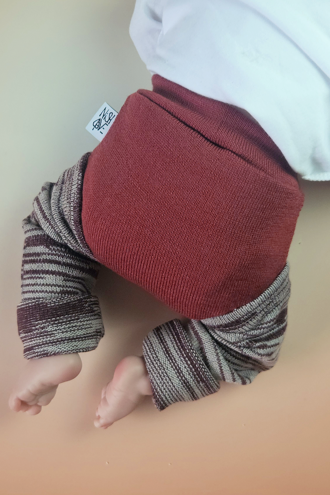 dziecko2 Merino wool leg warmers AZURE MELANGE - Image 6