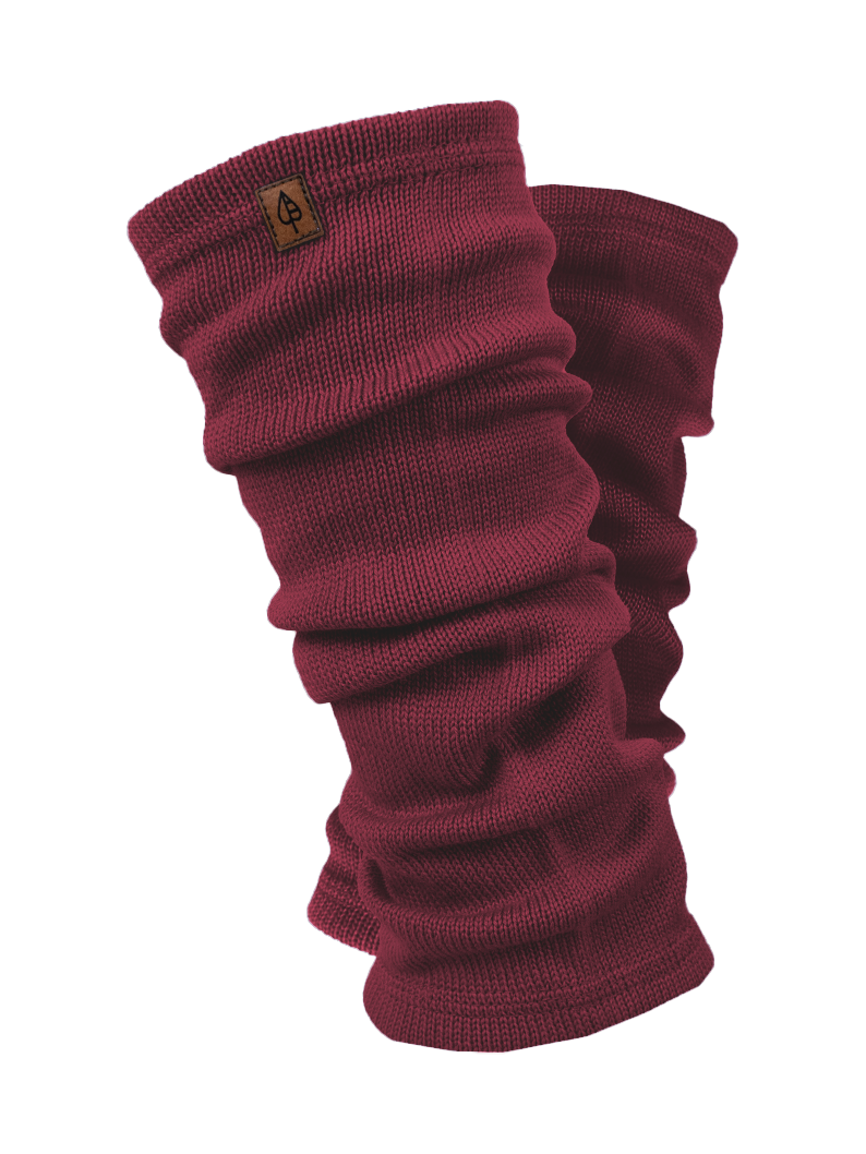 getry merino oberżyna Merino wool leg warmers Aubergine - Image 1