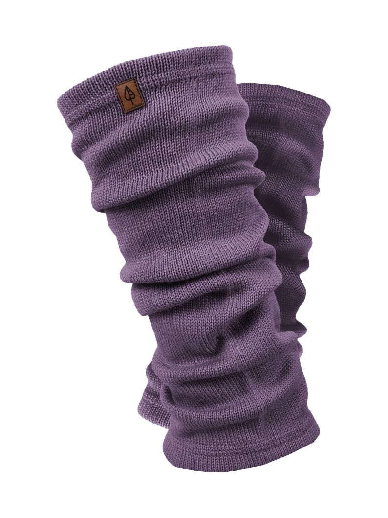 getry merino szaro-fioletowy Merino wool leg warmers - choose color! - Image 1