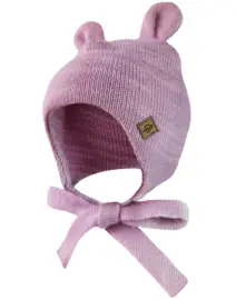 czapka wiązana różowy melanżś
